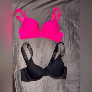 Juicy Couture Vibrant Pink and Classic Black Bras